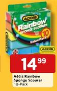 Addis Rainbow Sponge Scourer-10 Pack 