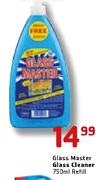 Glass master Glass Cleaner-750ml Refill