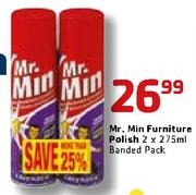Mr Min Furniture Polish-2x275ml Banded Pack