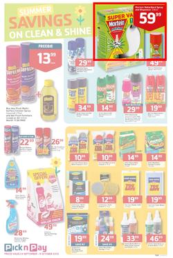 Pick N Pay : Summer Savings On Spring Cleaning (23 Sep - 6 Oct 2013), page 3