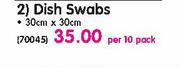 Caterers Choice Dish Swabs-Per 10 Pack