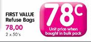 First Value Refuse Bags-2X50's