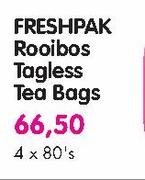 Freshpak Rooibos Tagless Tea Bags-4X80's