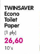 Twinsaver Econo Toilet Paper(1 Ply)-10's