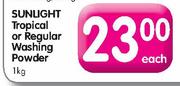 Sunlight Tropical Or Regular Washing Powder-1Kg Each