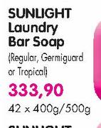 Sunlight Laundry Bar Soap-42X400g/500g 