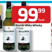 Black & White Whisky-750ml Each
