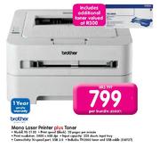 Brother Mono Laser Printer Plus Toner(HL-2130)-Per Bundle