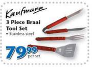 Kaufmann 3 Piece Braai Tool Set-Per Set