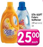 Sta-Soft Fabric Softener(All Variants)-2Ltr Each
