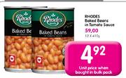 Rhodes Baked Beans in Tomato Sauce-410g
