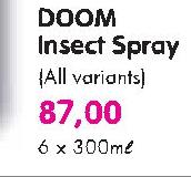 Doom Insect Spray(All Varients)-6X300ml