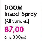 Doom Insect Spray(All Variants)-6 x 300ml