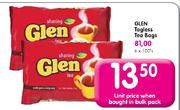 Glen Tagless Tea Bags-100's Each