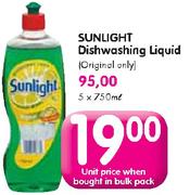 Sunlight Dishwashing Liquid(Original Only)-750ml Each