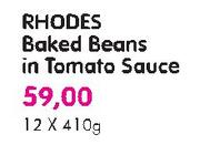 Rhodes Baked Beans in Tomato Sauce-12 x 410gm