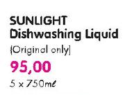 Sunlight Dishwashing Liquid(Original Only)-5 x 750ml
