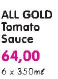 All Gold Tomato Sauce-6X350ml