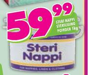 Steri Nappi Sterilising Powder - 1kg