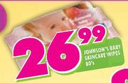 Johnson's Baby Skincare Wipes-80's