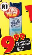 Glade Secrets Air Freshener-180ml