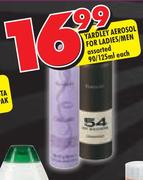 Yardley Aerosol For Ladies/Men-90/125ml Each