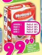 Huggies Dry Comfort Disposable Nappies Per Pack