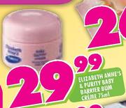 Elizabeth Anne's & Purity Baby Barrier Bum Creme-75ml