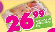 Johnson'S Baby Slincare Wipes-80's
