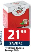 Five Roses Tagless Teabags-100's
