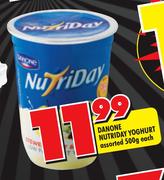 Danone Nutriday Yoghurt Assorted-500g Each
