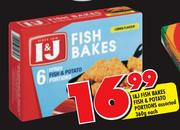 I&J Fish Bakes Fish & Potato Portions Assorted-360g Each