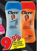 Clere Hand & Body Lotion Assorted-400ml Each