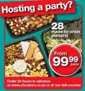 28 Made-To-Order Platters Each