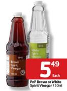 PnP Brown Or White Spirit Vinegar-750Ml Each