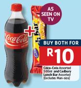 Coca-Cola 500Ml And Cadbury Lunch Bar