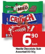 Nestle Chocolate Slab-80/90Gm Each