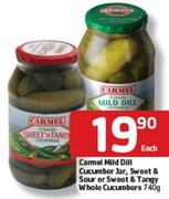 Camel Mild Drill Cucumber Jar, Sweet & Sour Or Sweet & Tangy Whole Cucumbers-740Gm Each