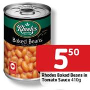 Rhodes Baked Beans In Tomato Sauce-410Gm Each