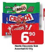Nestle Chocolate Slab Assorted- 80/90g Each