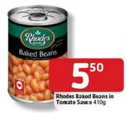 Rhodes Baked Beans In Tomato Sauce- 410g