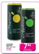 Appletister/ Peartiser 100% Juice Cans-330ml