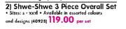 Linux Shwe-Shwe 3 Piece Overall Set-Per Set