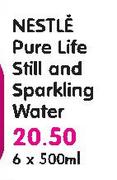 Nestle Pure Life Still And Sparkling Water-6x500Ml
