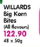 Willards Big Korn Bites(All Flavours)-48x50Gm