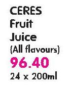 Ceres Fruit Juice(All Flavours)-24x200Ml