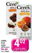 Ceres Fruit Juice(All Flavours)-200Ml