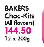 Bakers Choc-Kits(All Flavours)-12x200Gm