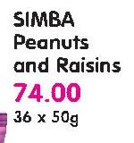 Simba Peanuts And Raisins-36x50Gm