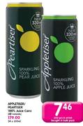 Appletiser/Peartiser 100% Juice Cans-300Ml